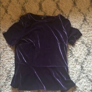 Banana Republic Velver purple peplum style top